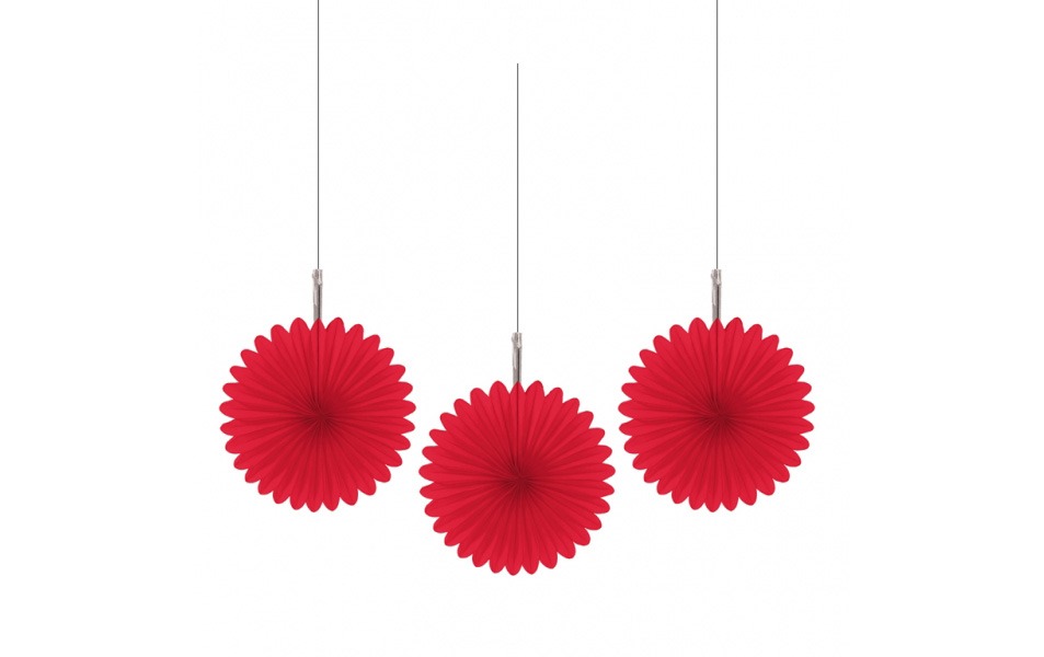 Mini Waaier Rood (4st) afbeelding