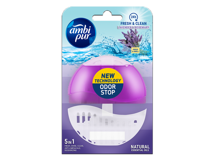 Ambi Pur Toiletblok 5in1 Lavendel&Rosemarijn (55ml) afbeelding