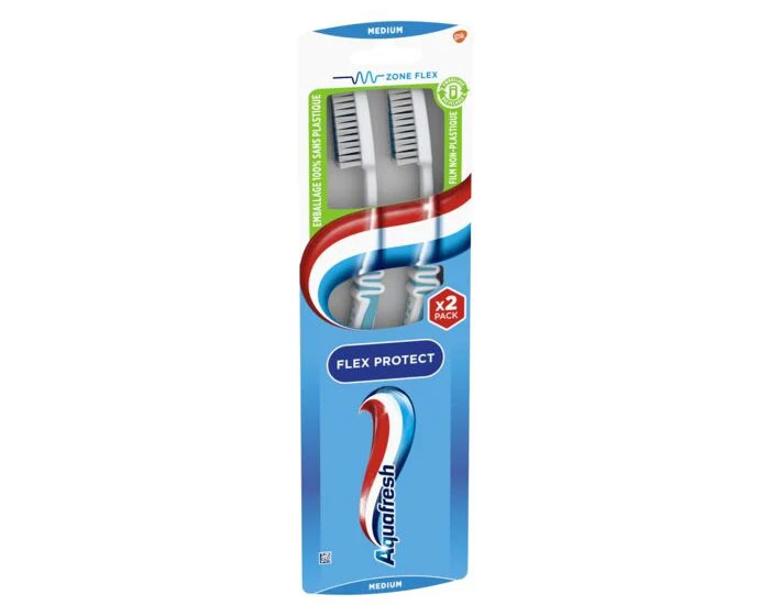 Aquafresh Flex Protect Tandenborstel Medium (2st) afbeelding