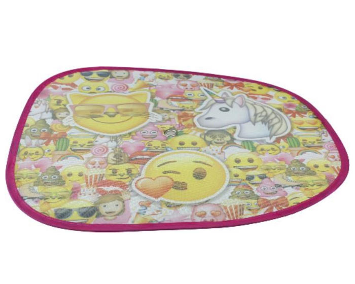 Auto Zonnescherm Emoji Roze 44x38cm (2st) afbeelding