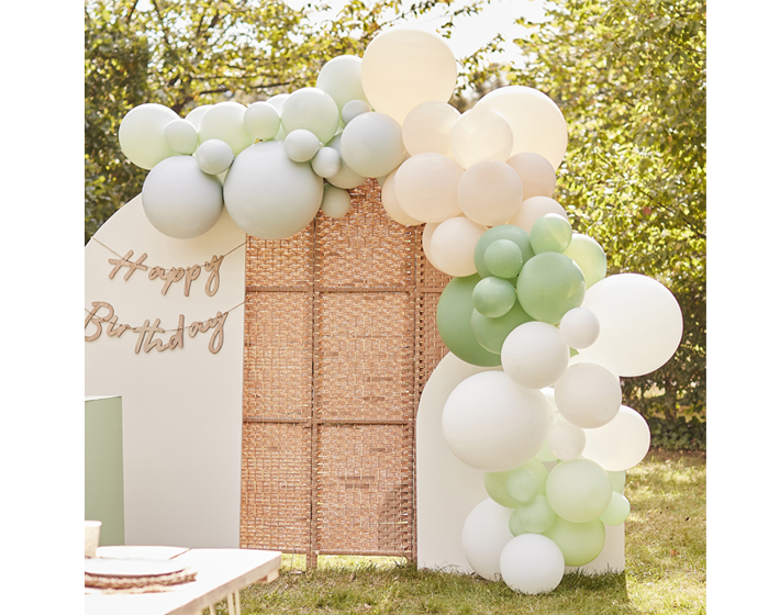 Sage Groen, Nude&Wit Ballonnenboog Set Ginger Ray afbeelding