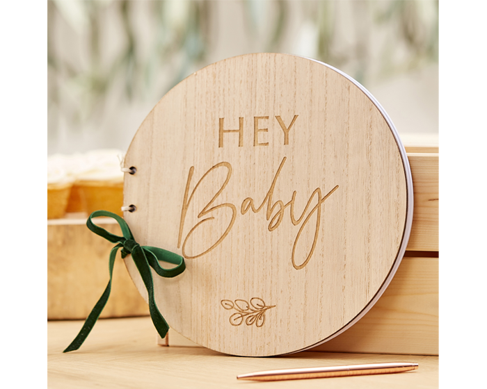 Houten Gastenboek Hey Baby Ginger Ray afbeelding