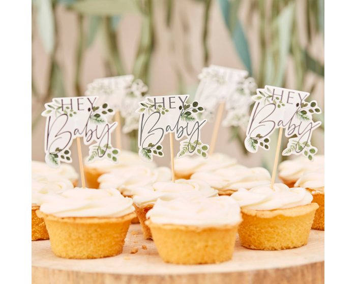 Cupcake Toppers Hey Baby Ginger Ray (12st) afbeelding