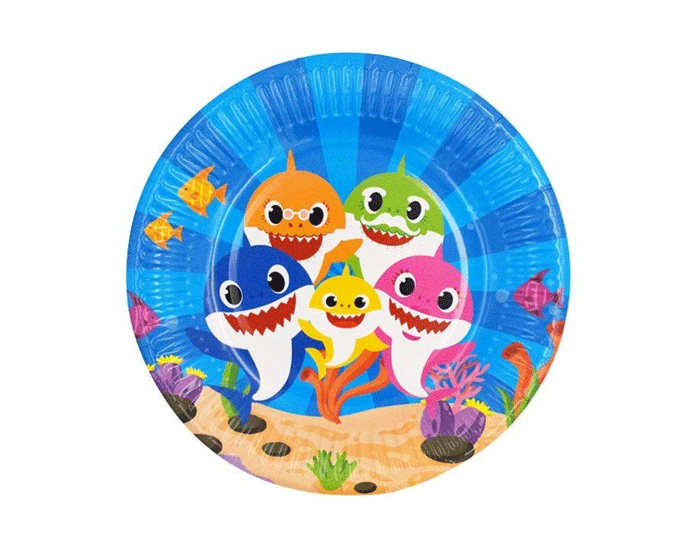 Bordjes - Baby Shark - 8 stuks afbeelding