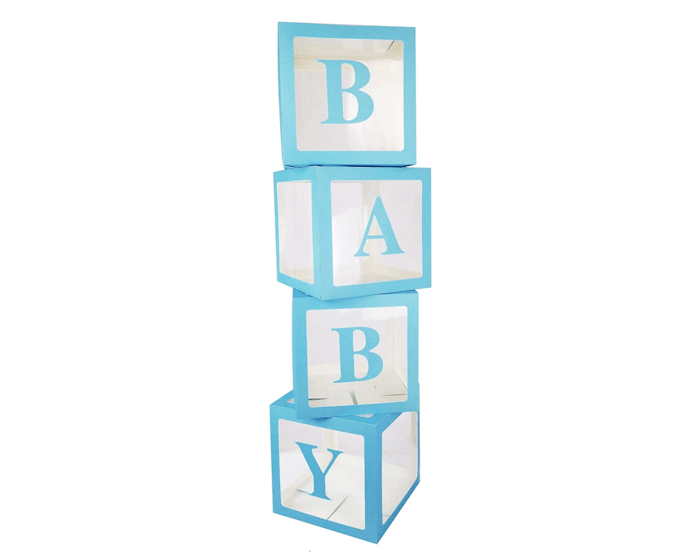 XL BABY Deco Blokken Blauw (4st) afbeelding