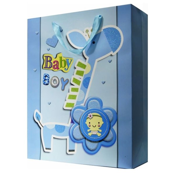 Kartonnen Cadeautas Baby Boy (1st) afbeelding