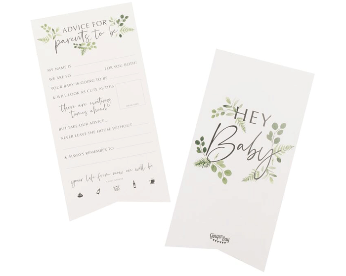 * Babyshower Invulkaarten Botanical Baby (10st) Ginger Ray afbeelding
