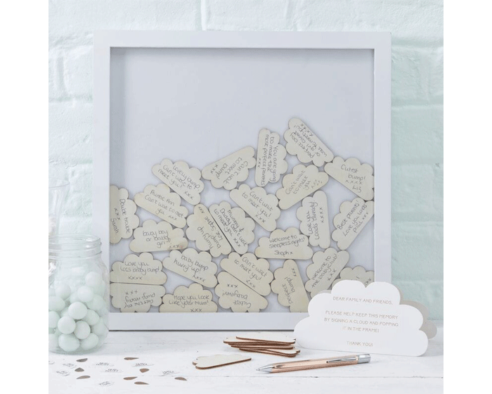 Wolken Gastenboek Frame  Babyshower Ginger Ray afbeelding