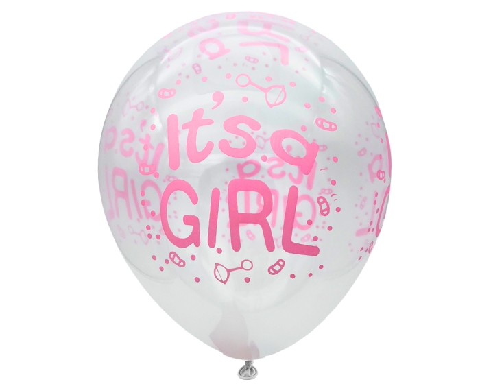 Ballonnen It's A Girl (10st) afbeelding