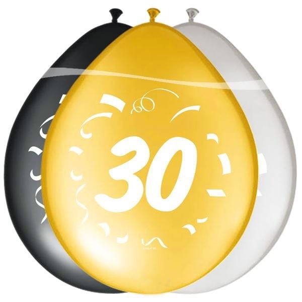 Metallic Ballonnen 30 Jaar (8st) afbeelding