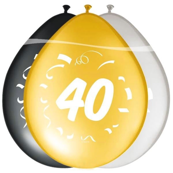 Metallic Ballonnen 40 Jaar (8st) afbeelding