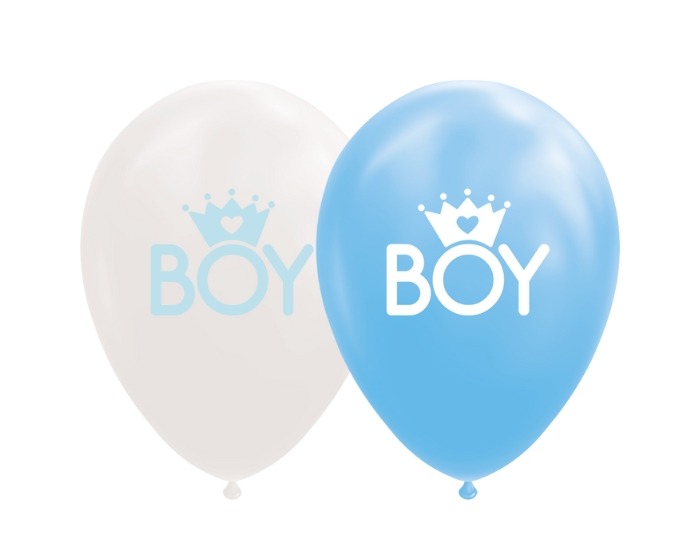 Ballonnen Boy - Blauw&Wit - 8 stuks afbeelding