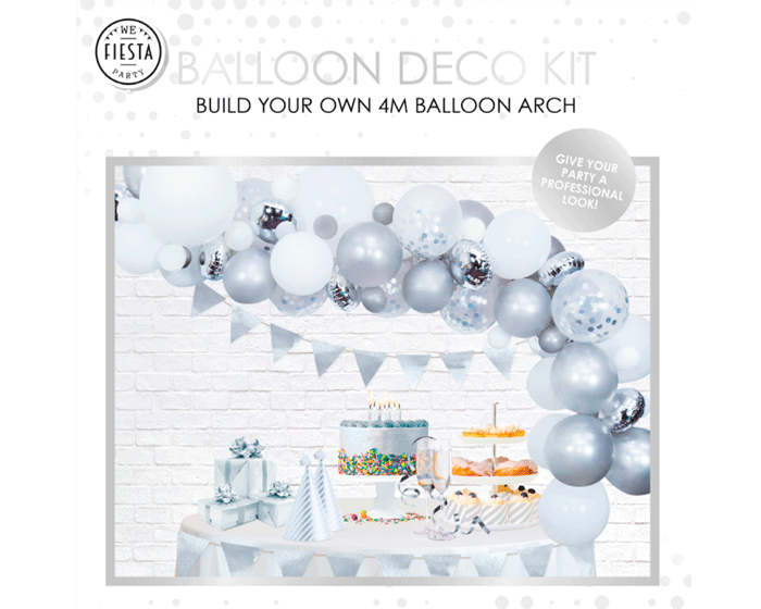 Ballonnenboog Set Zilver (4m) afbeelding