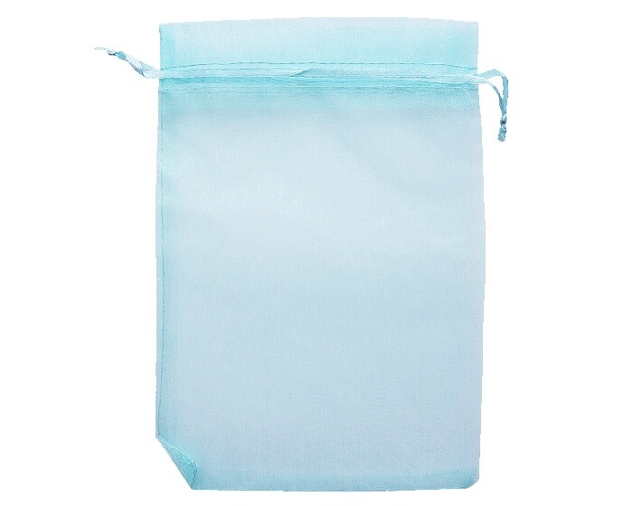 Organzazak L 13x19cm Blauw (12st) afbeelding