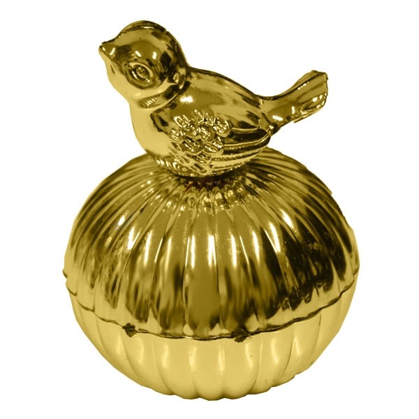 Rond Doosje Tortelduifje Goud (12st) afbeelding