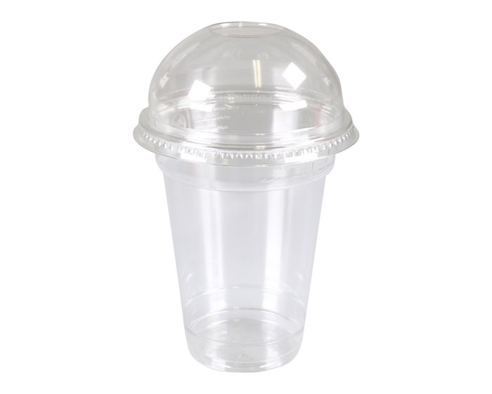 Plastic Bekers - met deksel - 590ml - 100 stuks afbeelding