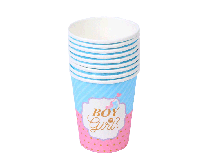 Bekers Gender Reveal - 8 stuks afbeelding