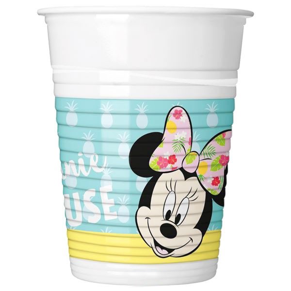 Plastic Bekers Minnie Mouse Tropical - 8 stuks afbeelding