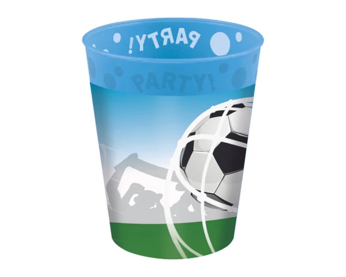 Herbruikbare Bekers Voetbal - 250ml - 4 stuks afbeelding