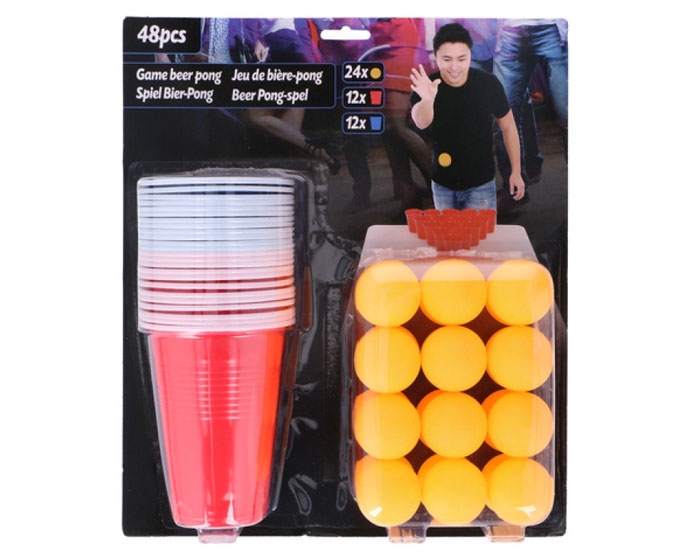 Bier-pong spel 48-delig afbeelding