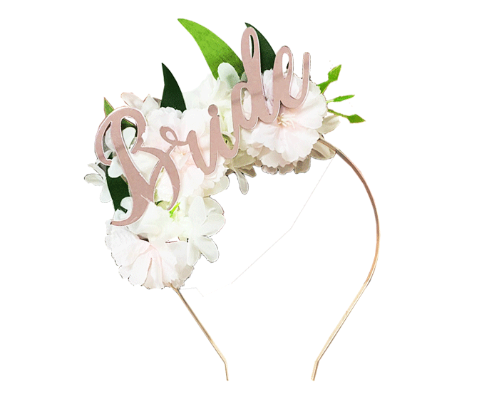Diadeem Bride met bloemen afbeelding