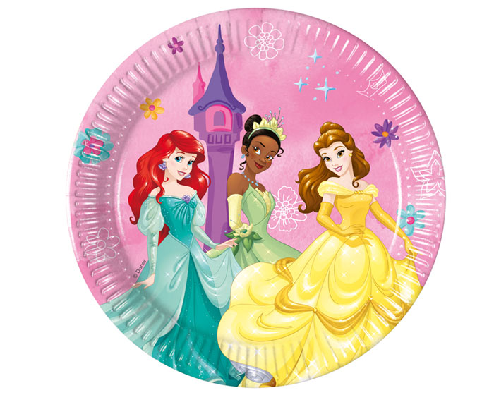 Bordjes Disney Princess - 20cm - 8 stuks afbeelding