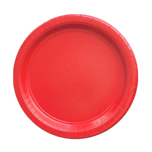 Kartonnen Bordjes Rood 18cm (20st) afbeelding