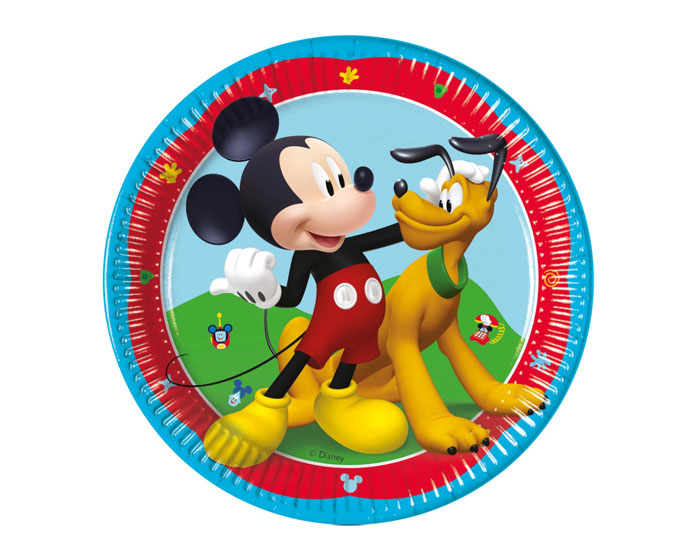 Bordjes Mickey Mouse - 20cm - 8 stuks afbeelding