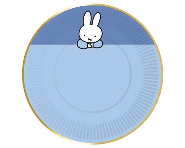Bordjes - Nijntje Blauw - 17,8cm - 8 stuks afbeelding