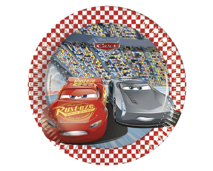Bordjes Cars - 20cm - 8 stuks afbeelding