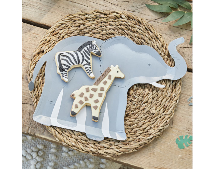 Bordjes-  Olifant - Ginger Ray - 8 stuks afbeelding