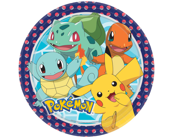 Borden -  Pokemon - 23cm - 8 stuks afbeelding