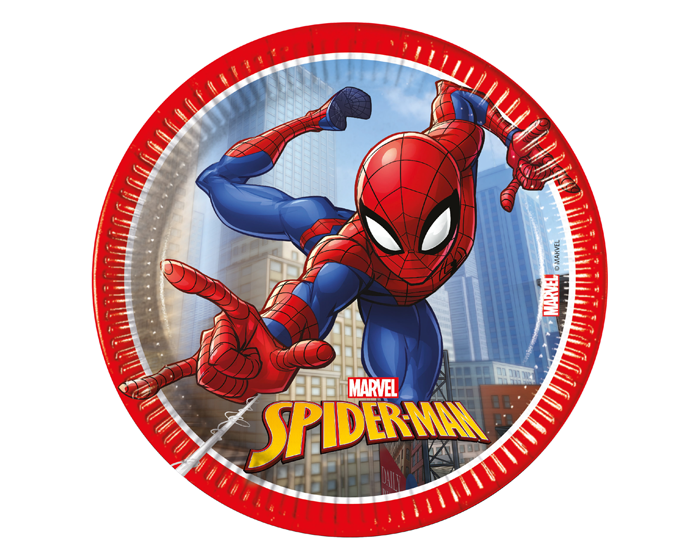 Bordjes Spider-Man 20cm (8st) afbeelding