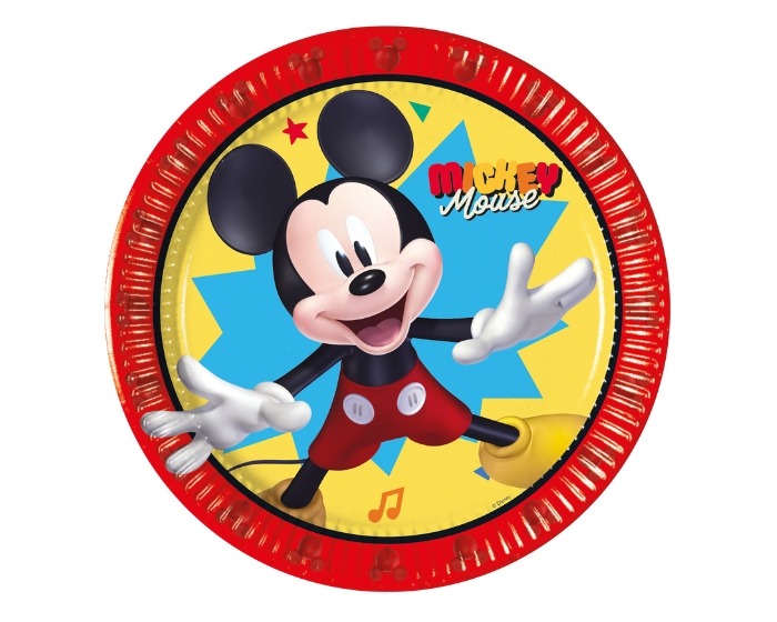 Bordjes Mickey Mouse Jump Into Fun - 20cm - 8 stuks afbeelding