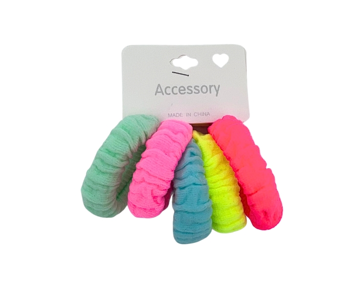 Haarelastiekjes Breed Neon (5st) afbeelding