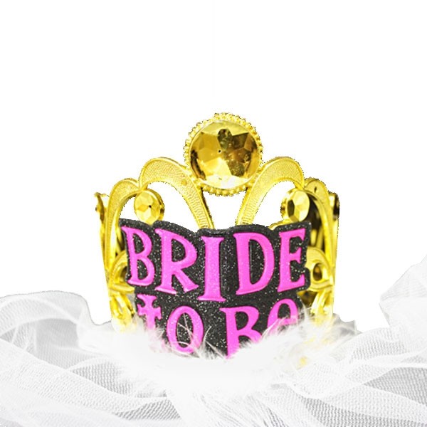 Kroon Goud'Bride To Be'Sluier afbeelding