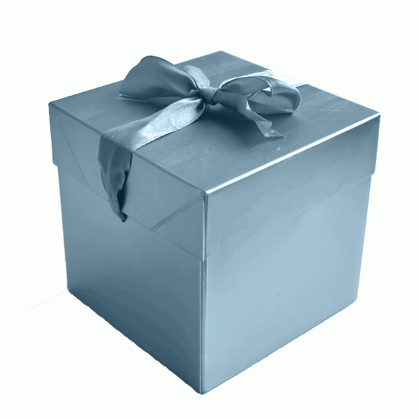 Cadeaudoos Blauw (10x10x10cm) afbeelding