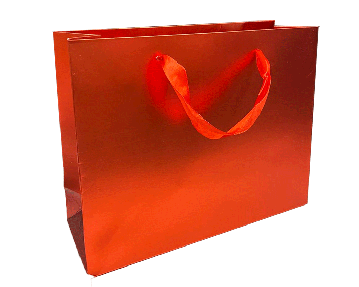 Cadeautas M Metallic Rood (6st) afbeelding