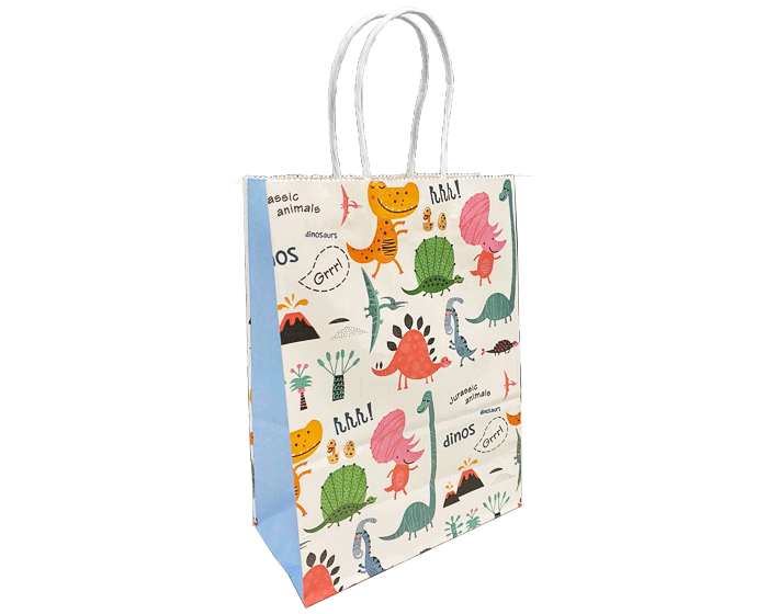 Papieren Cadeautasjes Dinosaurus (6st) afbeelding