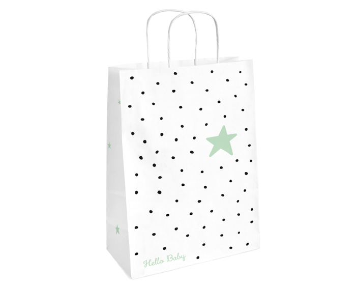 Cadeautasjes Hello Baby Dots (8st) afbeelding