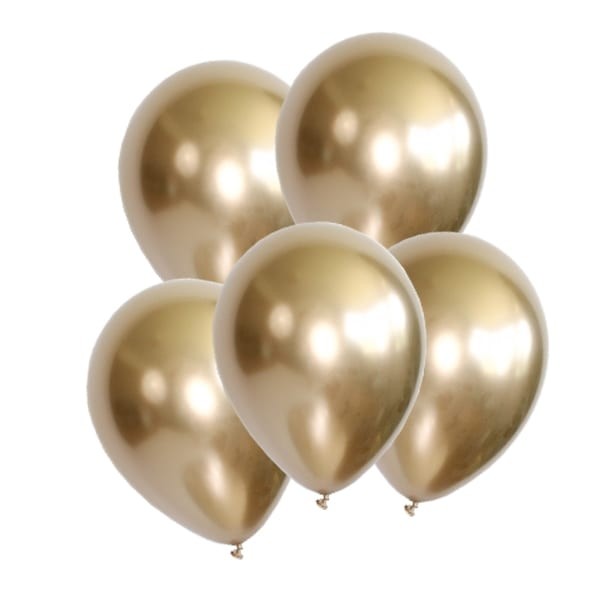 Chroom Ballonnen Goud (10st) afbeelding
