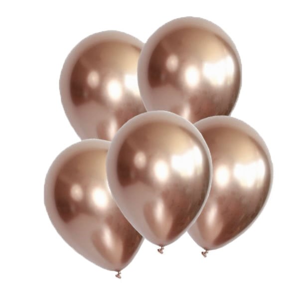 Chroom Ballonnen Roségoud (10st) afbeelding