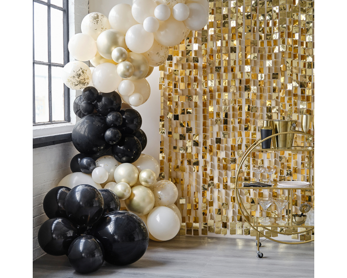 Ballonnenboog Zwart, Nude&Champagne Goud Ginger Ray afbeelding