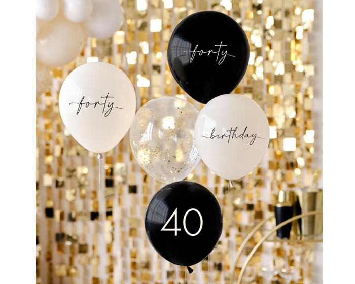 Ballonnen 40 Zwart, Nude&Champagne Ginger Ray (5st) afbeelding