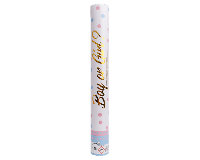 Confetti Kanon Gender Reveal Girl (Roze) (40cm) afbeelding