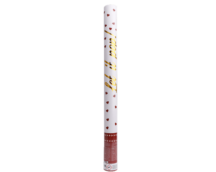Confetti Kanon Hartjes Rood (60cm) afbeelding