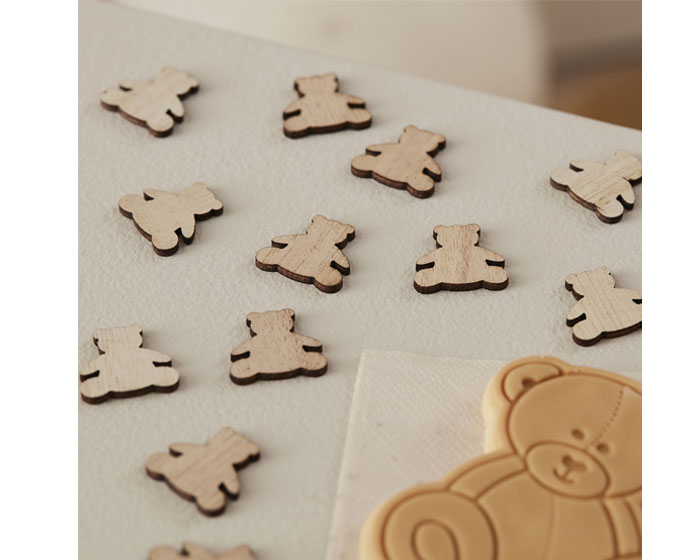 Houten Confetti Teddy Beertjes Ginger Ray afbeelding