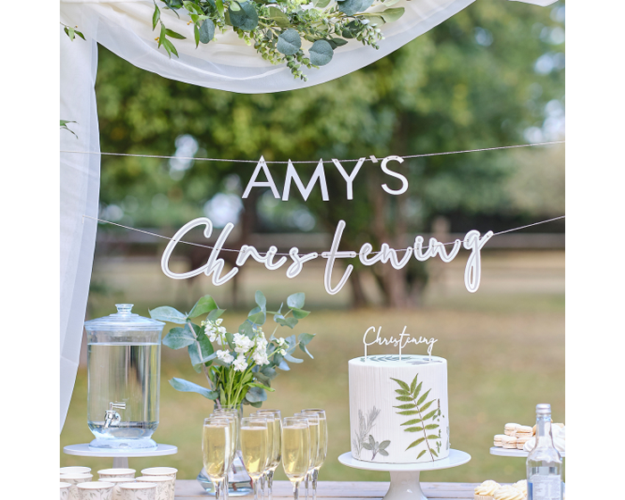 Doop Slinger Christening Personaliseerbaar Ginger Ray afbeelding
