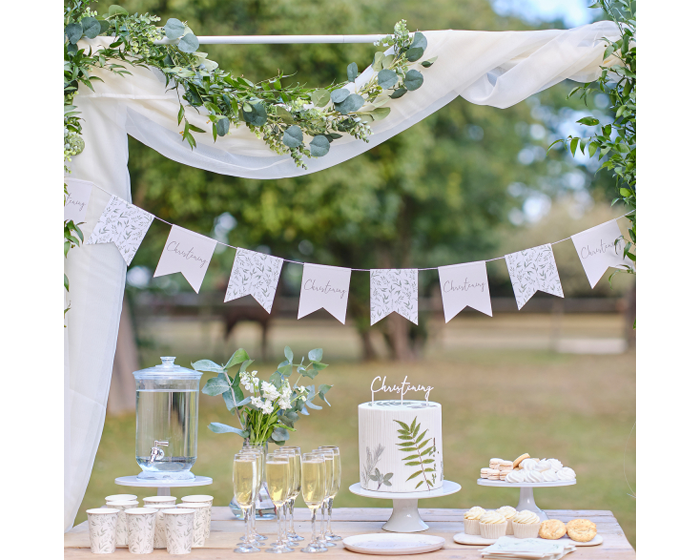 Slinger Christening Wit&Groen Botanical Ginger Ray afbeelding