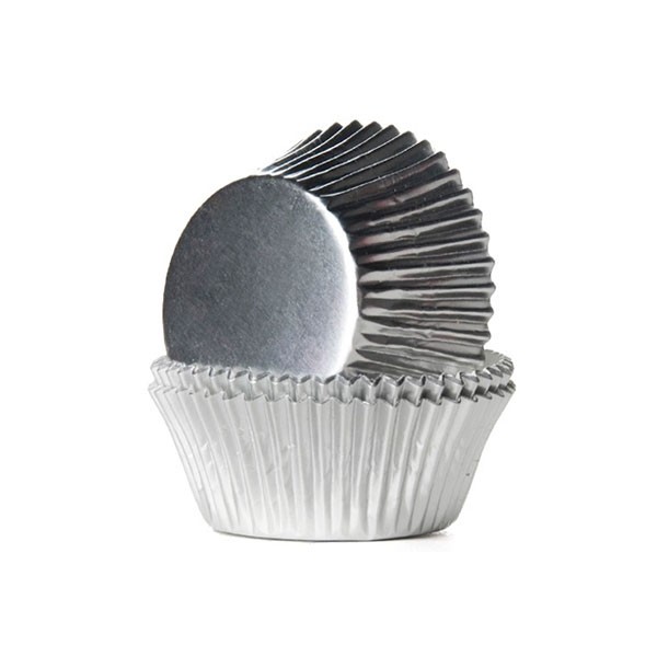 Cupcake Vorm S Metallic Zilver 7cm (100st) afbeelding